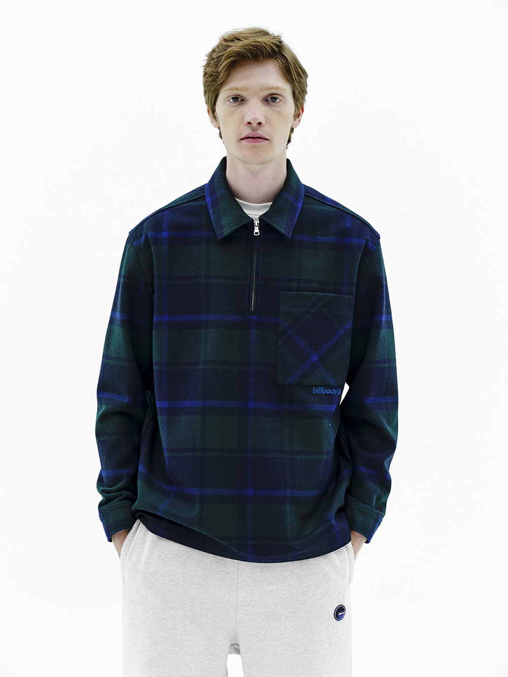 [피원하모니 종섭 착용] Hancock Park Pullover Check Shirt Jacket_Green