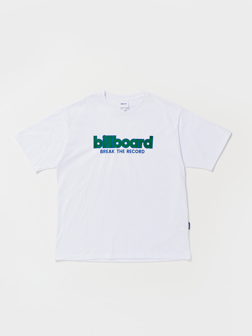 Side Label Slogan Half T-shirts_White