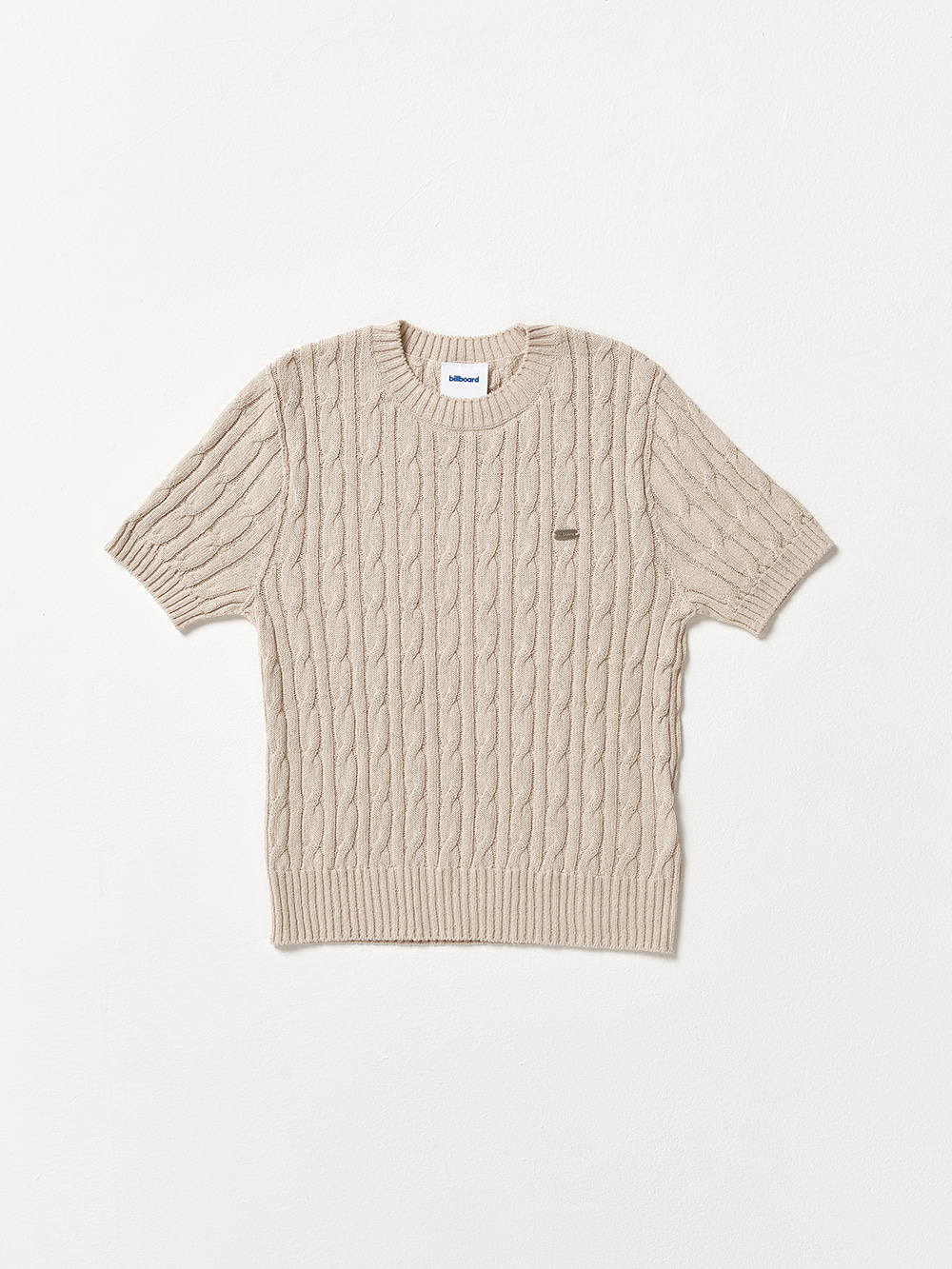 Half Sleeve Cable Knit_Beige