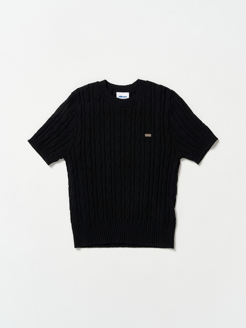 Half Sleeve Cable Knit_Black