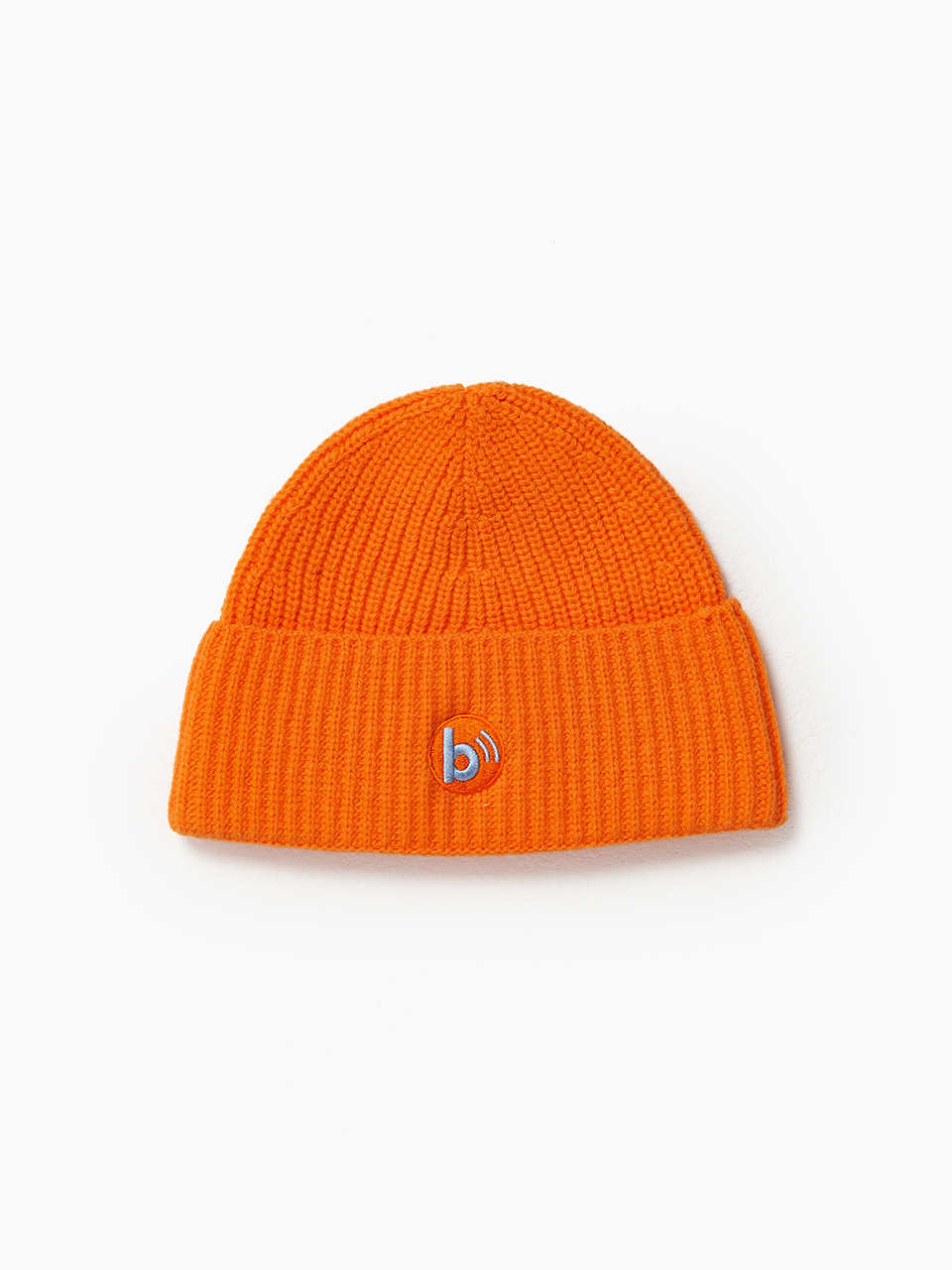 B logo wool beanie_Orange