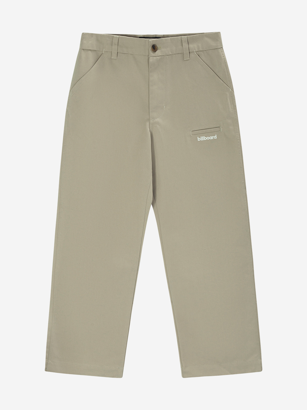Semi-Wide Fit Cotton Chino Pants_Beige