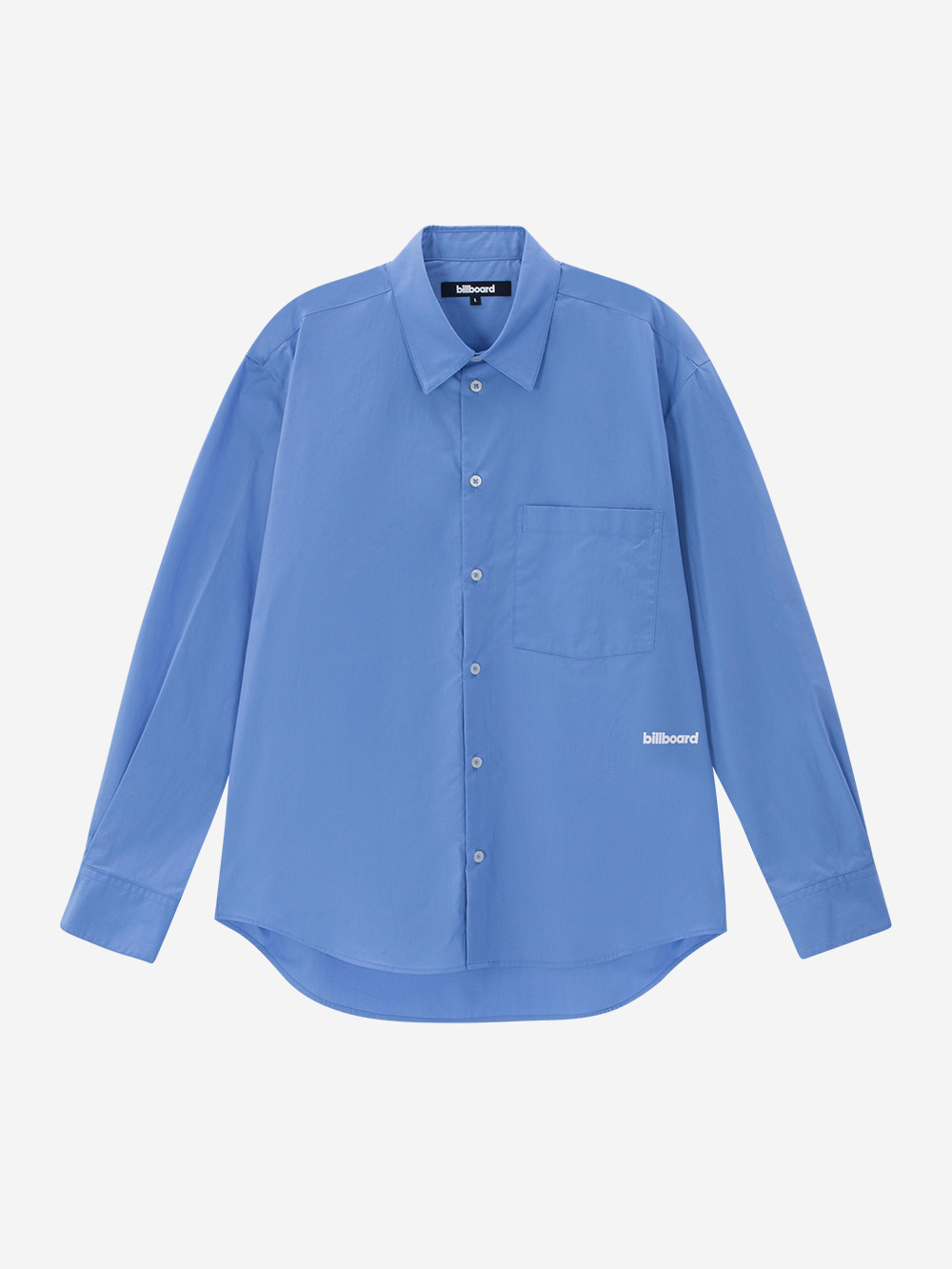 Solid Standard Loose Fit Shirt_Sky Blue