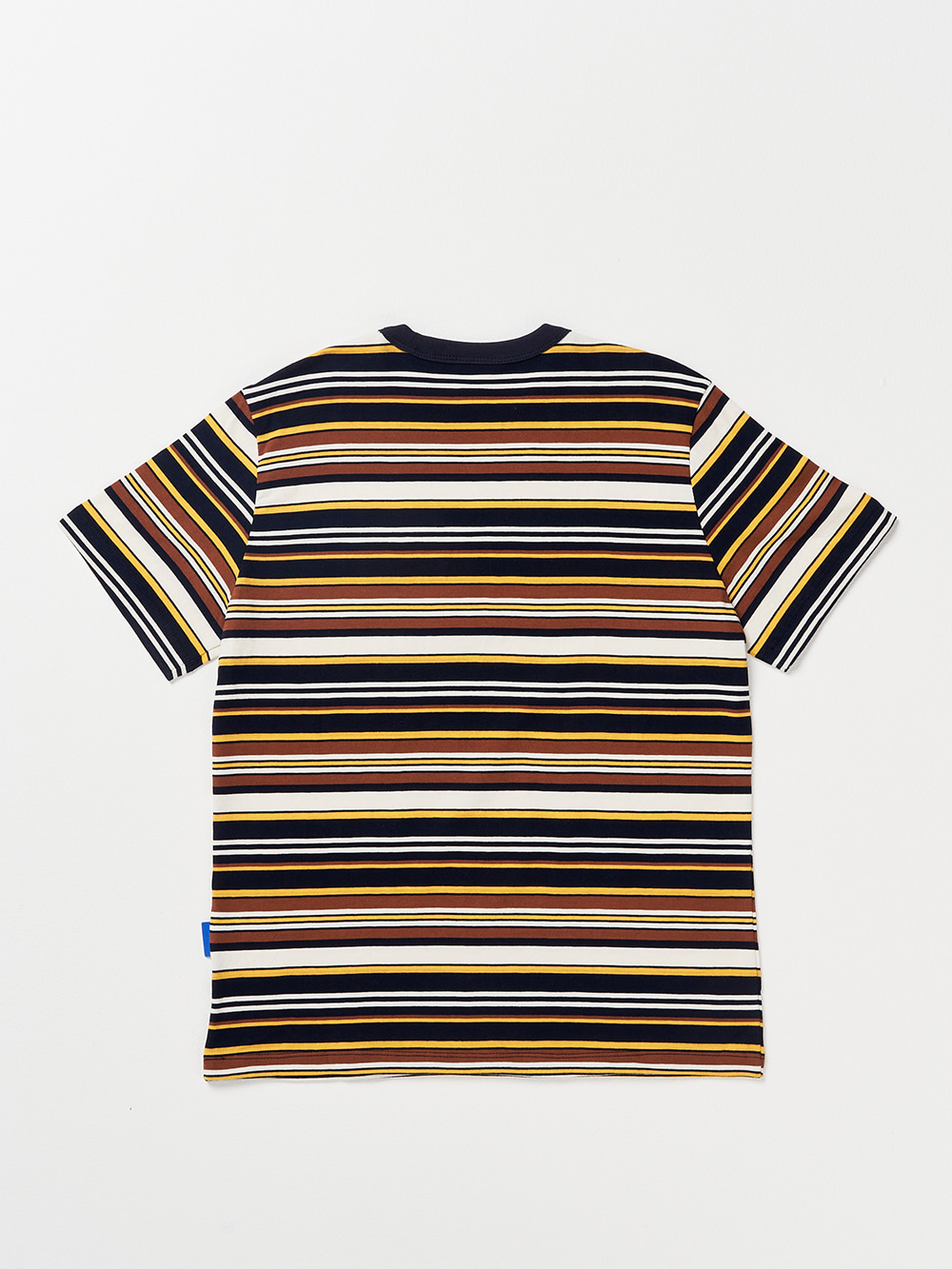 Color Stripe Half T-Shirts_Brown