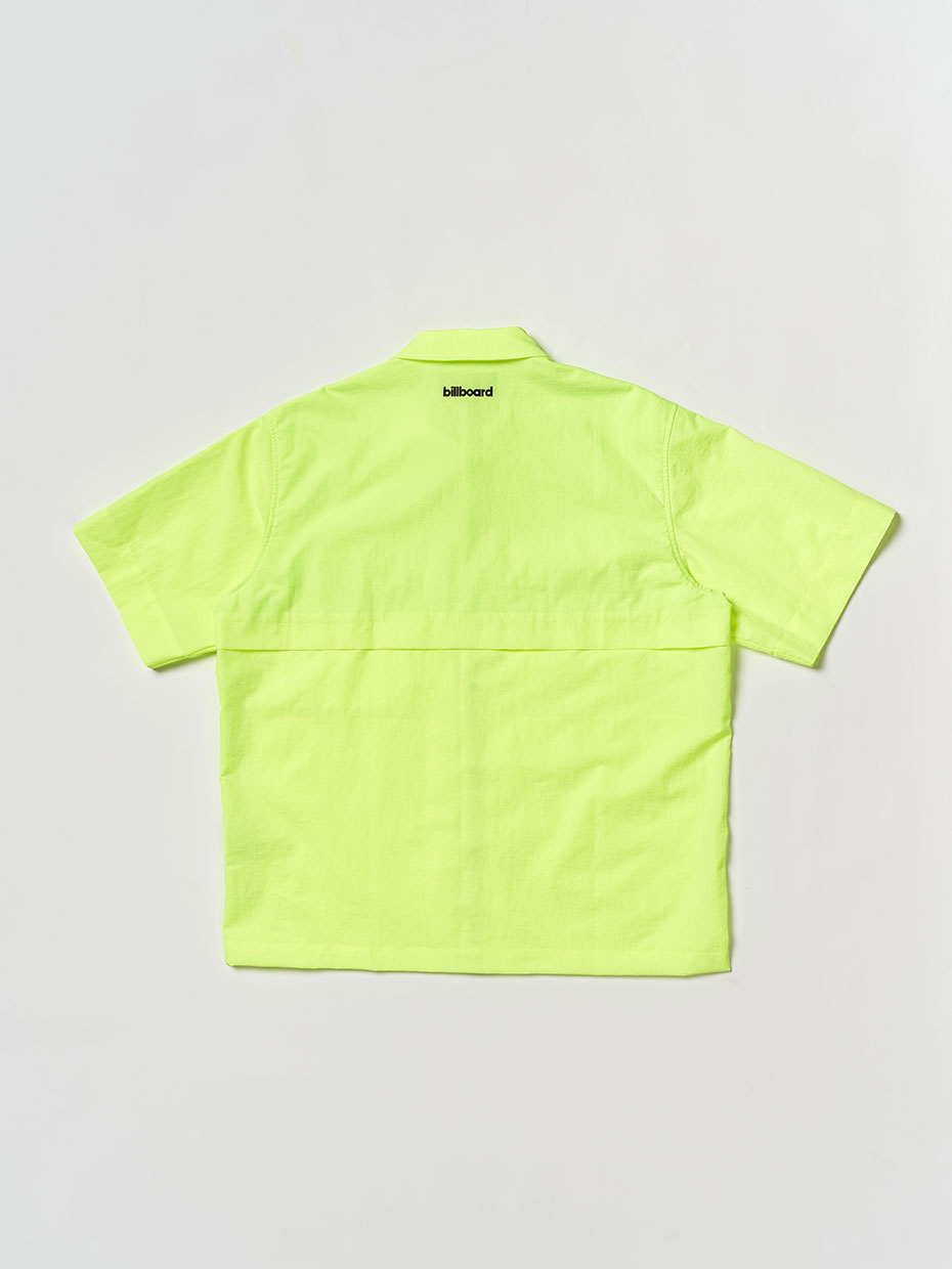 Nylon Half-Sleeved Shirt Jacket_Lime