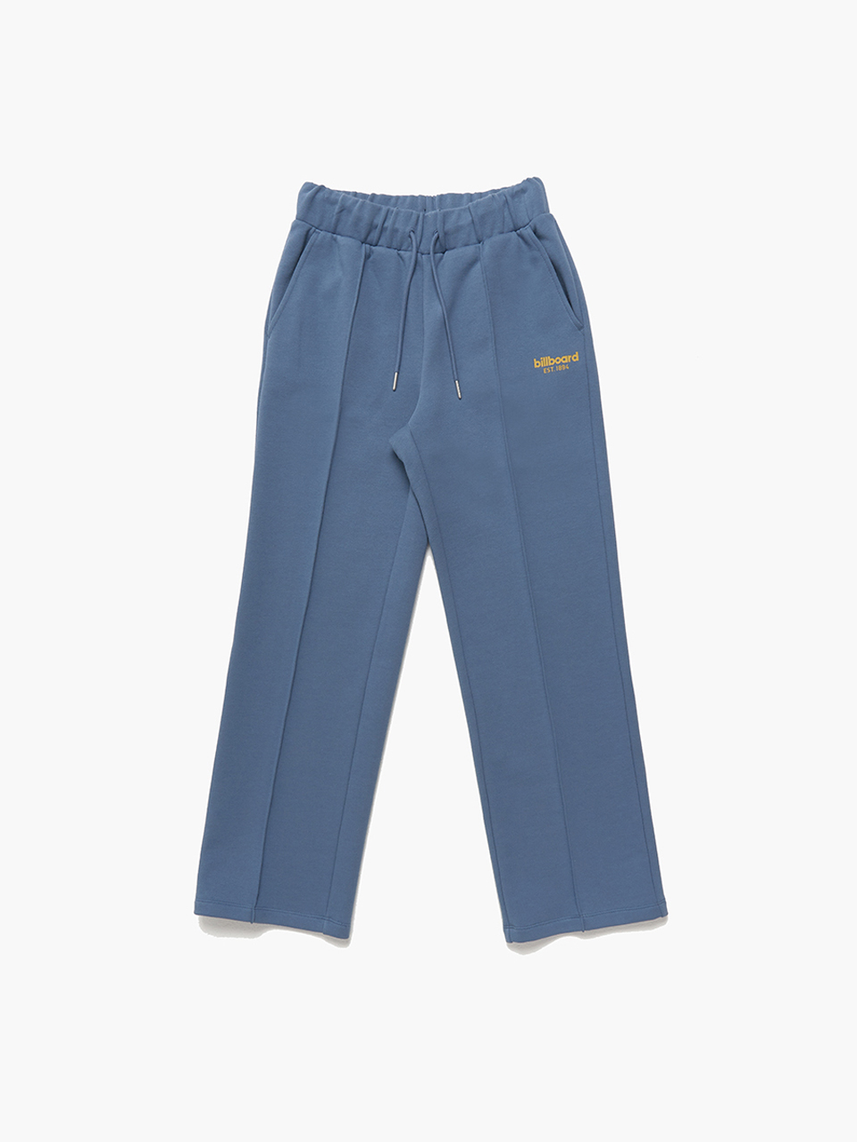 Straight pin tuck cotton pants_Light blue