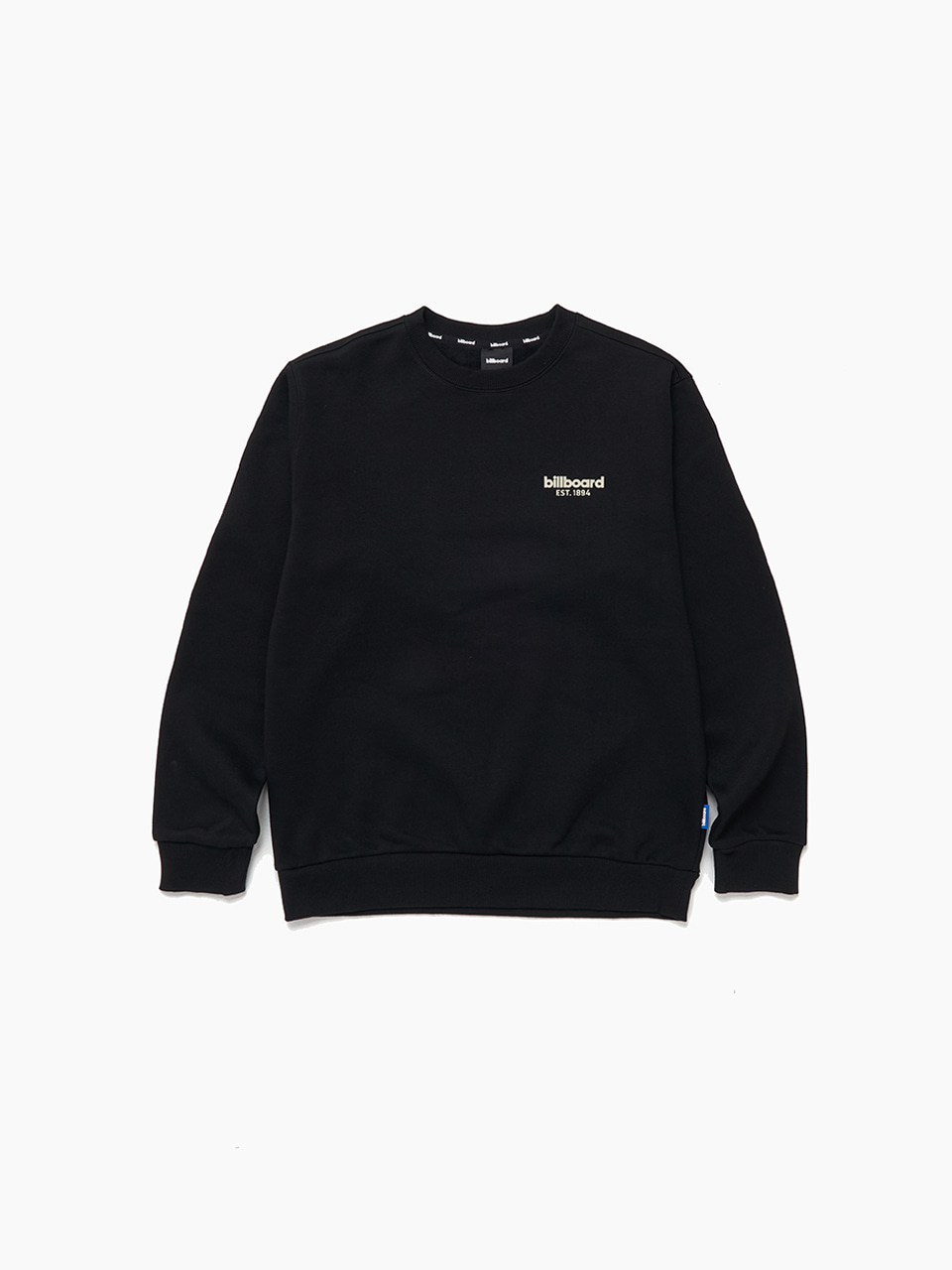 (기모) basic small logo color sweatshirt_Black
