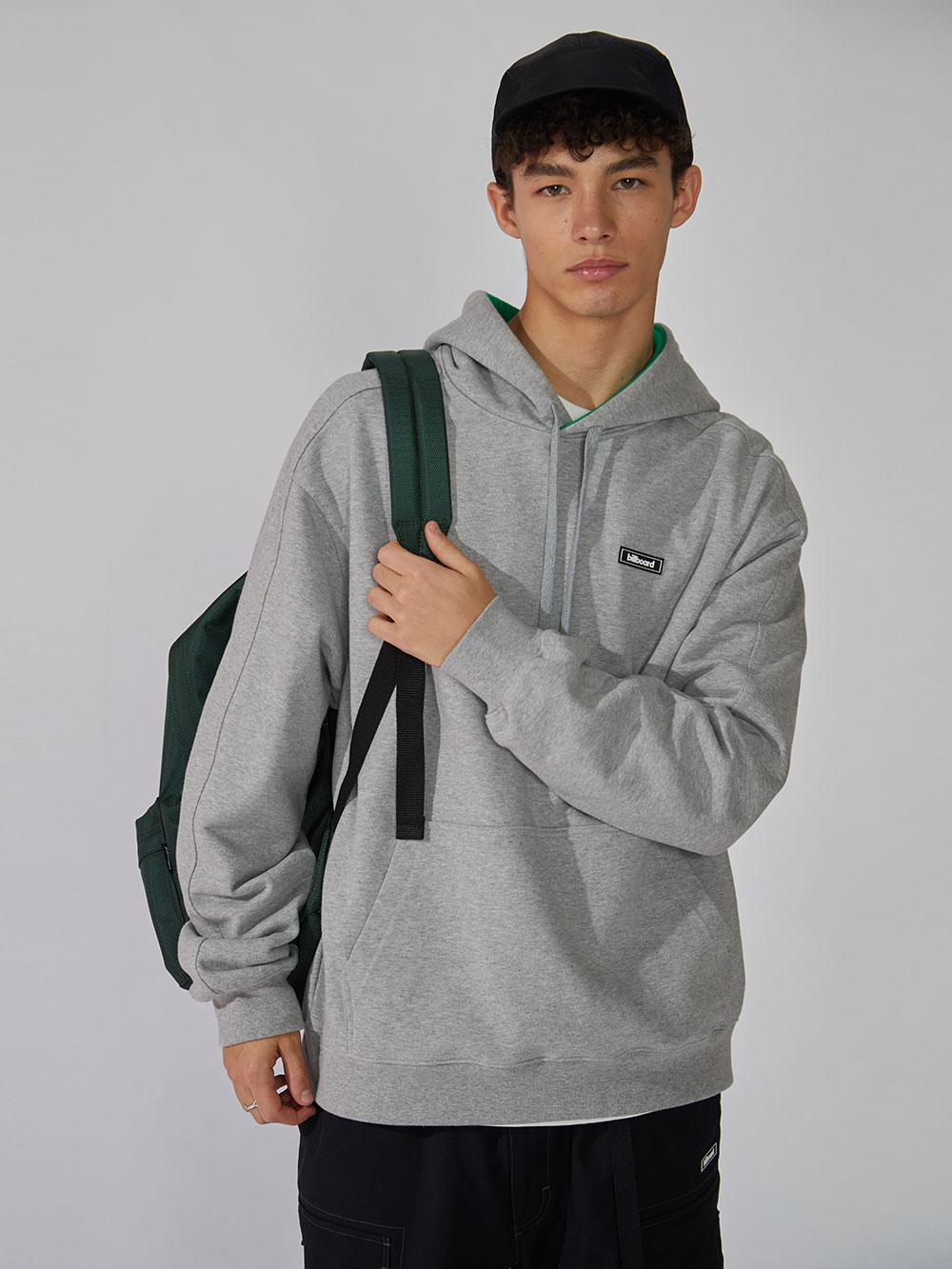 Overfit Cotton Coloring Hoodie_Grey