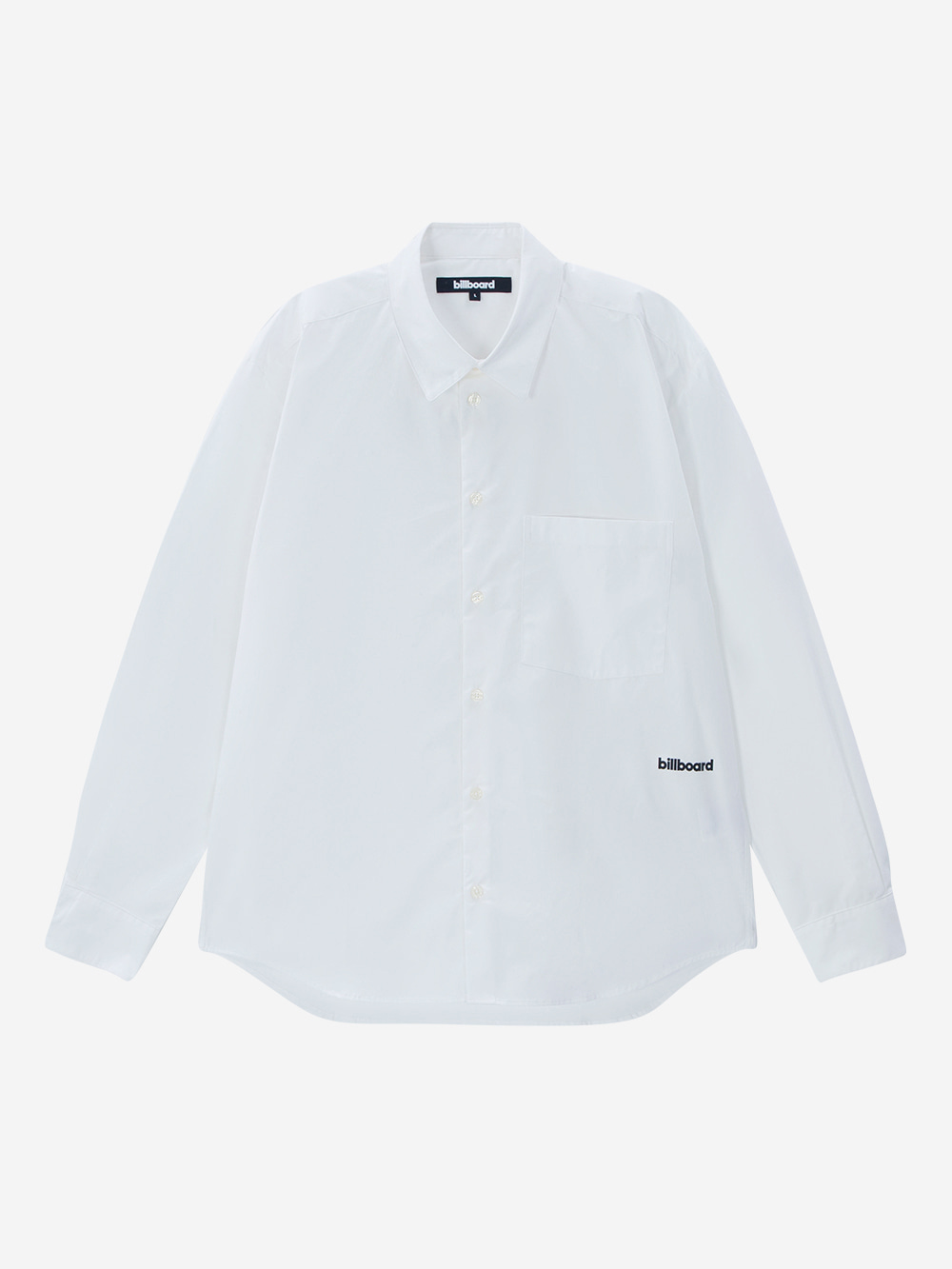 Solid Standard Loose Fit Shirt_White