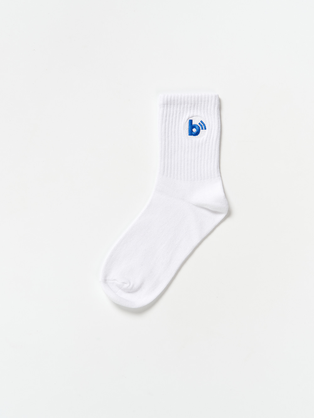 B Logo Basic Socks_White