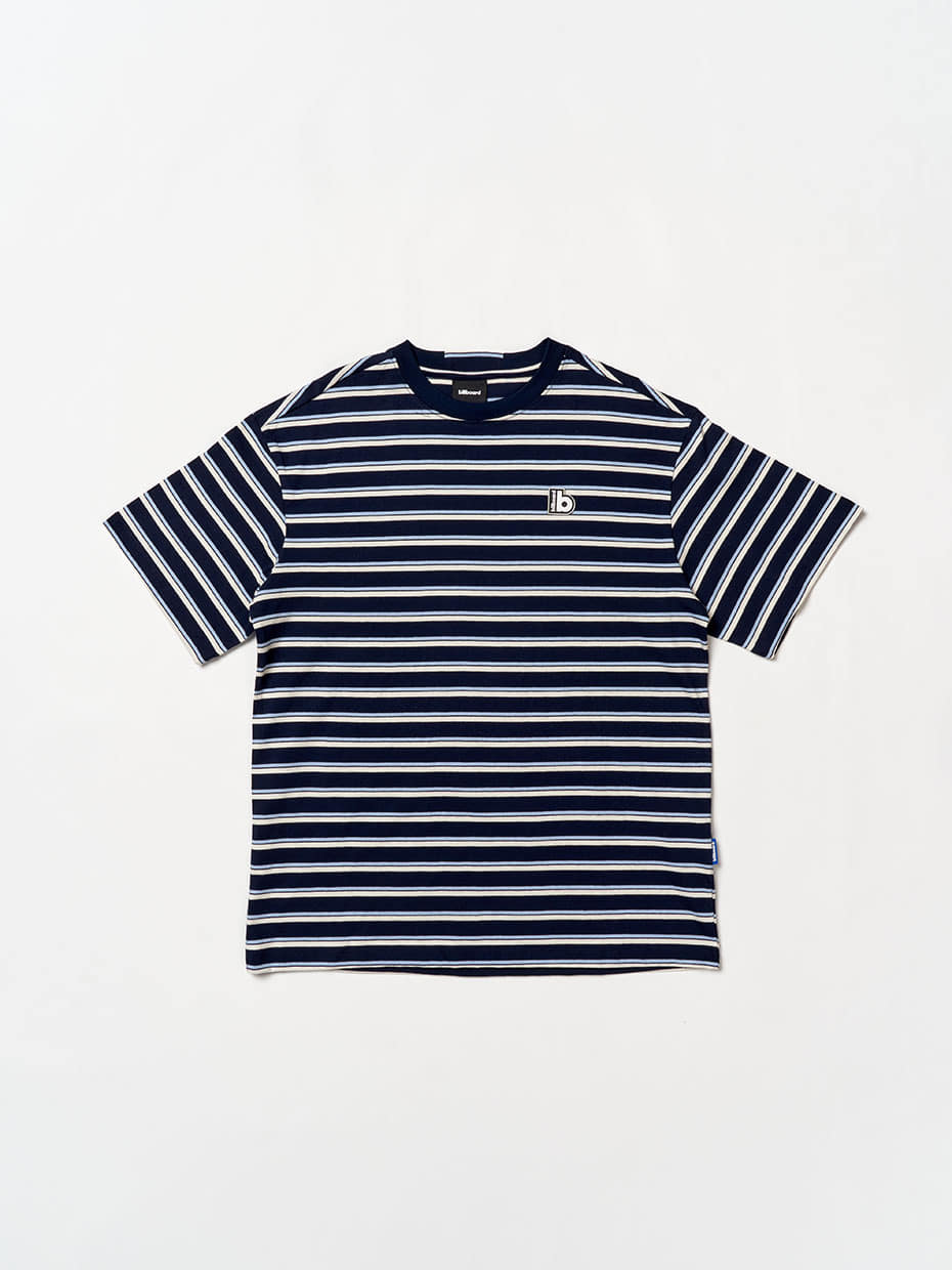 Multi Stripe Half T-shirts_Navy