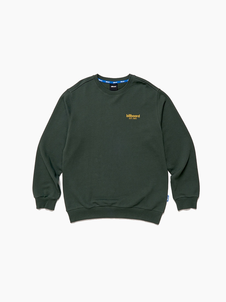 Basic small logo color sweatshirt_Dark green