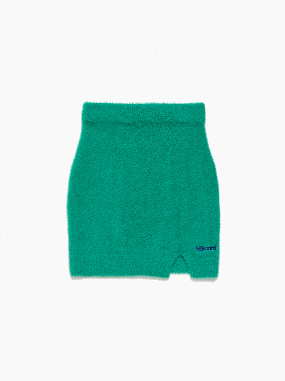 Women mohair knit skirt_Green