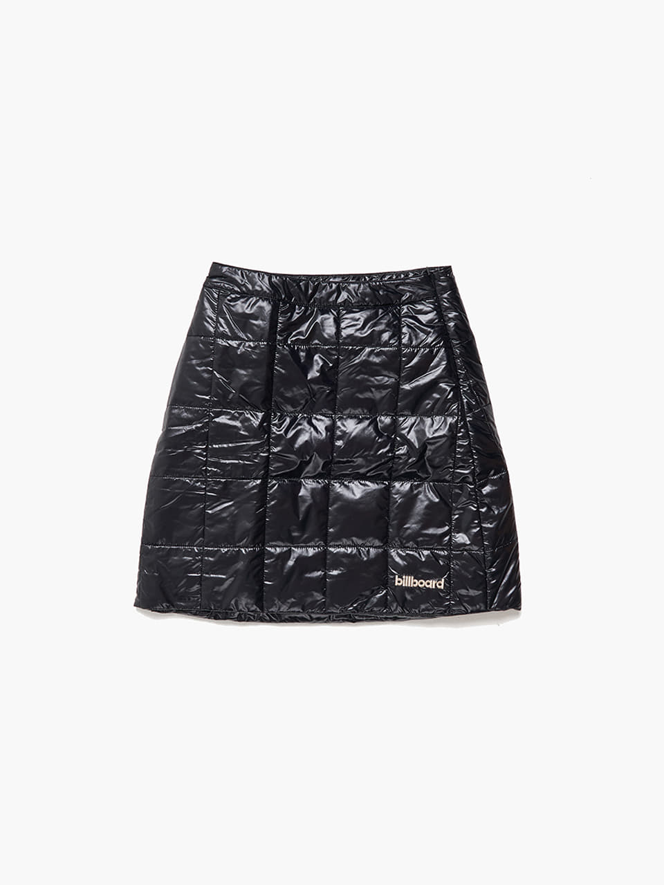 Women glossy padding skirt_Black