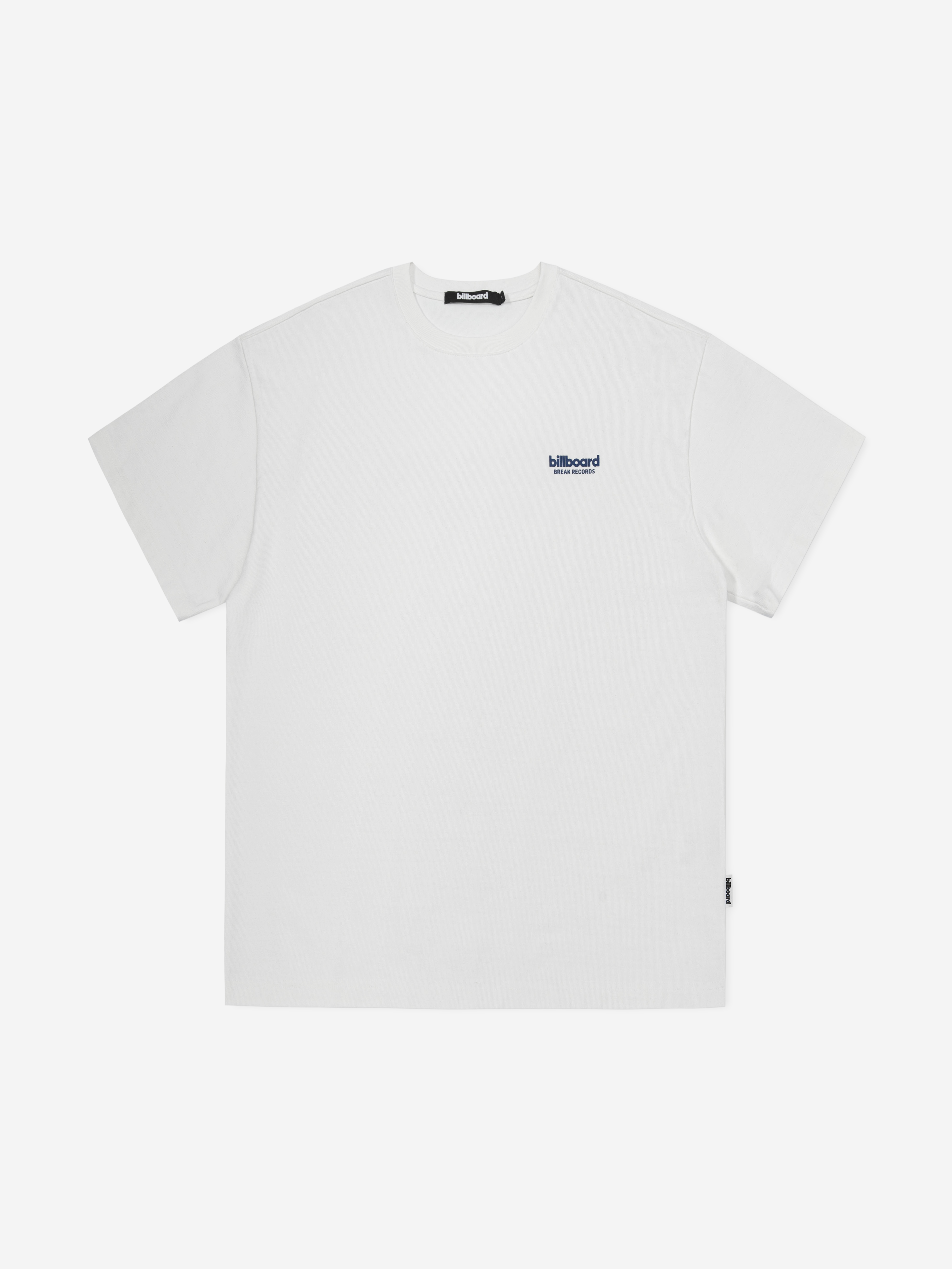 Basic Slogan Loose Fit Half T-Shirt_White