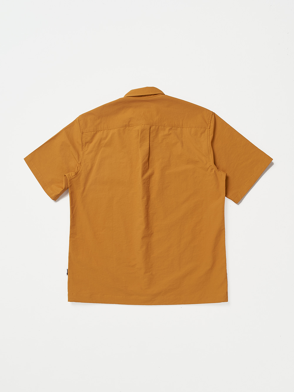 Cotton Nylon String Half Sleeved Shirt_Mustard