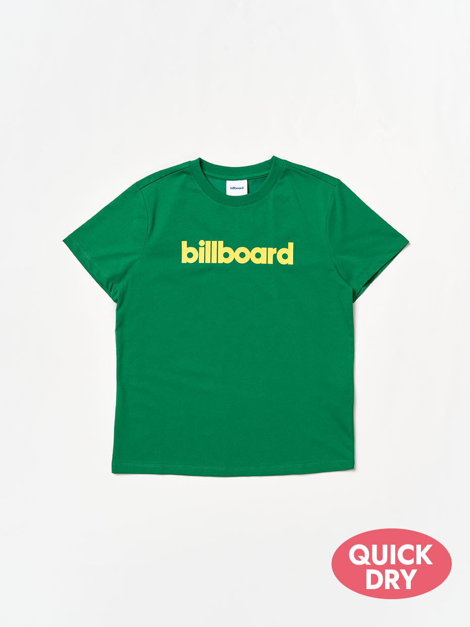 W Big logo Dry Half T-Shirt_Green